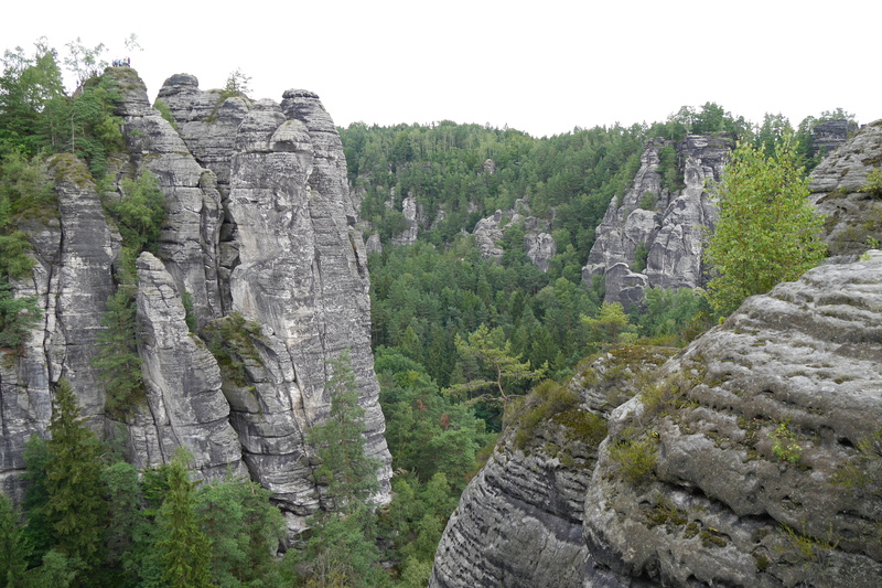 tranquility, tranquil scene, sky, non-urban scene, growth, solid, outdoors, valley, bastei, stone, landscape, saxon switzerland, formation, eroded, beauty in nature