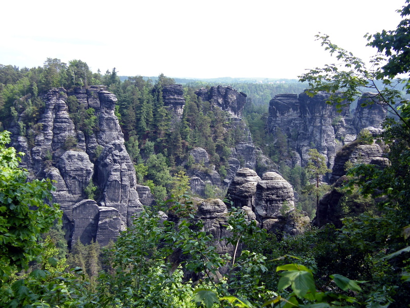 Bastei, clear sky, scenics - nature, rock, tourism, travel, tree, Schrammsteine, germany, elbe, elbe sandstone mountains, outlook, beauty in nature, rock formation