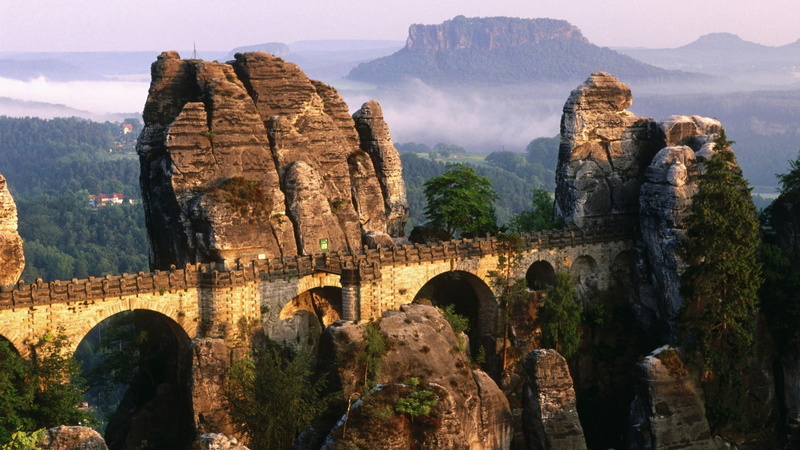 arch bridge, history, arch, bridge - man made structure, ancient, 1080P, building exterior, the past, rock - object, solid, nature, sky, rock, ancient civilization