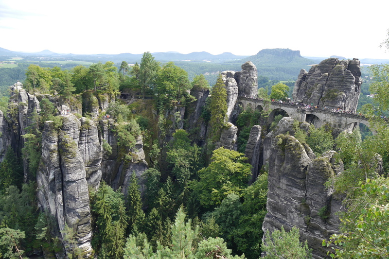 stone, outdoors, tourism, travel, green color, tranquil scene, saxon switzerland, tree, ruined, the past, day, formation, rock, green, outdoor, hiking