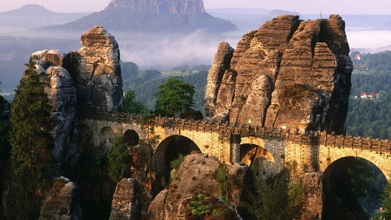 bridge, architecture, 1080P, germany, bastei, switzerland, saxon, nature, bridges, buildings