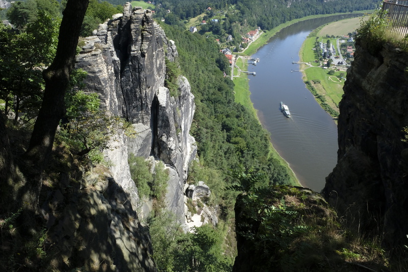 elbe sandstone mountains, rock, plant, view, nature, saxon switzerland, high angle view, scenics - nature, sand stone, day, tranquility, solid, non-urban scene