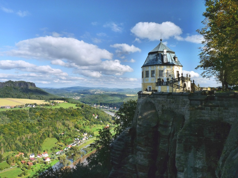 cloud - sky, outdoors, shipping, saxon switzerland, sky, the past, religion, 720P, elbe, place of worship, built structure, tree, building exterior, nature