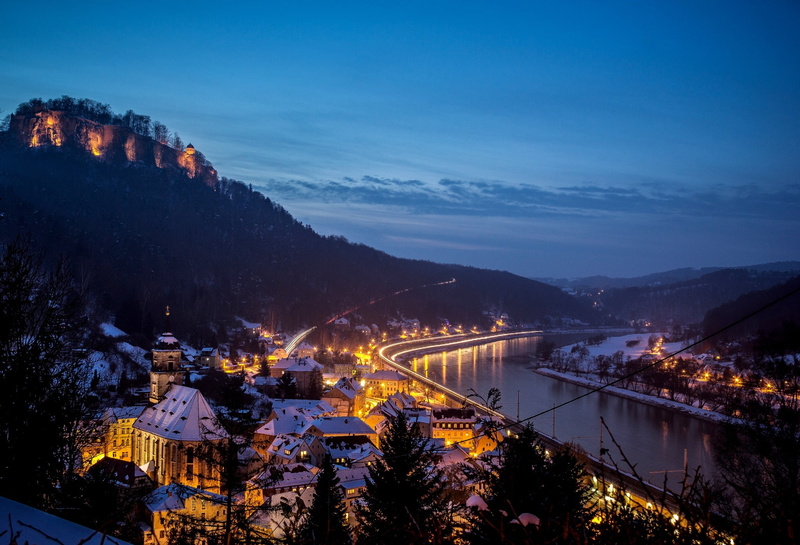 river, bridge, architecture, green, tree, fortress, Germany, building exterior, King stone, transportation, The District Of Saxon Switzerland, city, nature