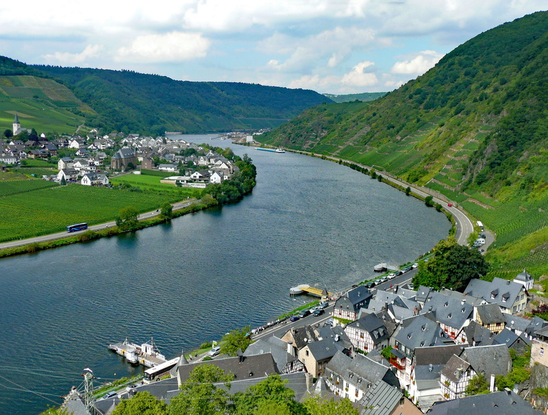 mosel, beilstein, built structure, vacations, wine, river, plant, mountain range, environment, scenics - nature, sky, sachsen, building exterior, high angle view