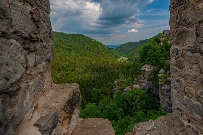 rock - object, monastery, land, ore mountains, nature, sky, landscape, mountains, 4K, mountain, solid, eroded, forest, green color, beauty in nature, sandstone mountain