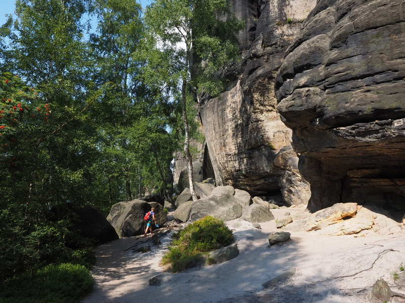 hiking, elbe sandstone, scenics - nature, people, adult, growth, saxon switzerland, water, outdoors, elbe sandstone mountains, leisure activity, flowing water