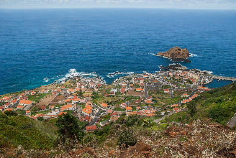 tree, atlantic, plant, beauty in nature, nature, madeira, built structure, horizon, high angle view, 2K, scenics - nature, land, water, day, village, architecture