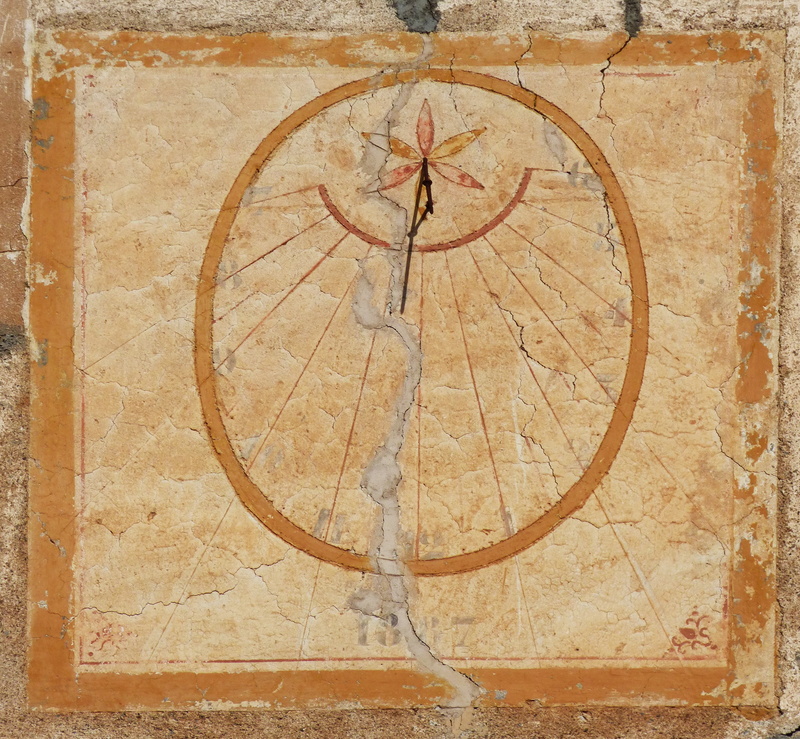 roman, clock face, wall, textured, wall - building feature, geometric shape, art and craft, brown, built structure, no people, craft, backgrounds, pattern