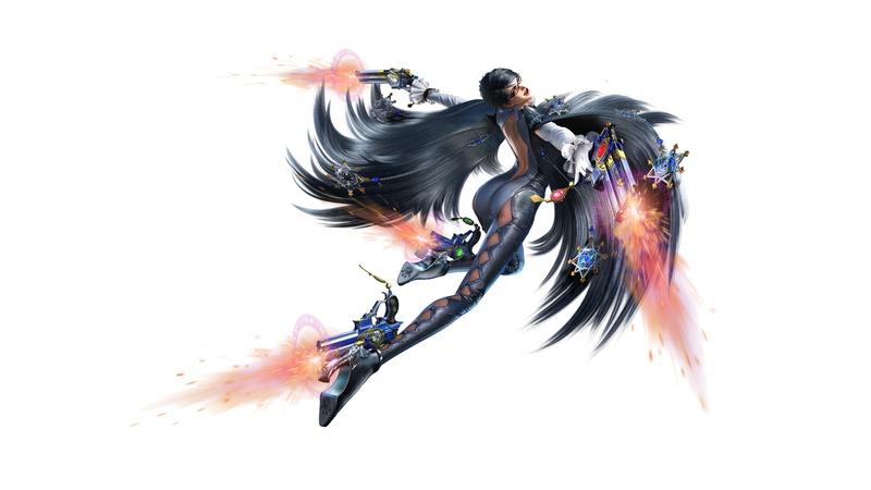 Bayonetta, women, girls with guns, glasses, video games, Wii U, anime, wings, 5K, Nintendo, gun, Bayonetta 2