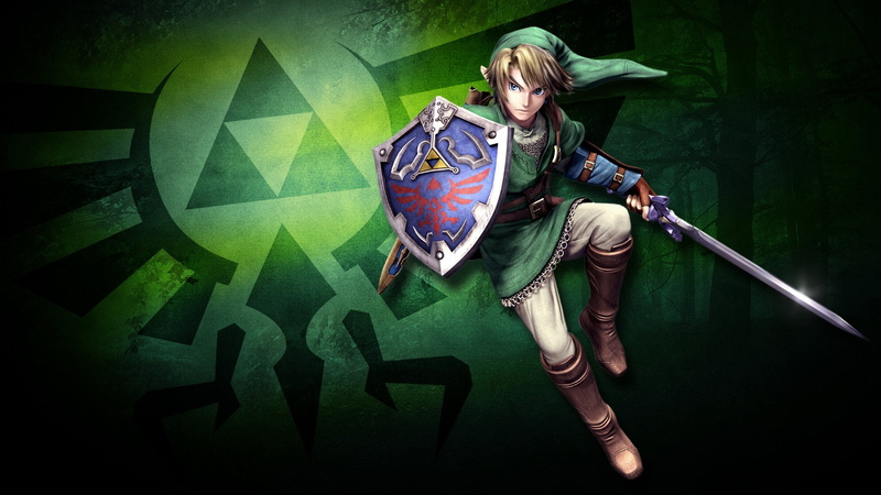 Link, Super Smash Bros., Super Smash Bros. for Nintendo 3DS and Wii U, Shield, Green, Sword, 1080P, Triforce