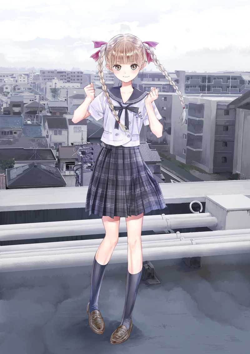 anime games, portrait, blue reflection, looking at camera, full length, day, real people, hair, beautiful woman, clothing, architecture, jrpg, fashion