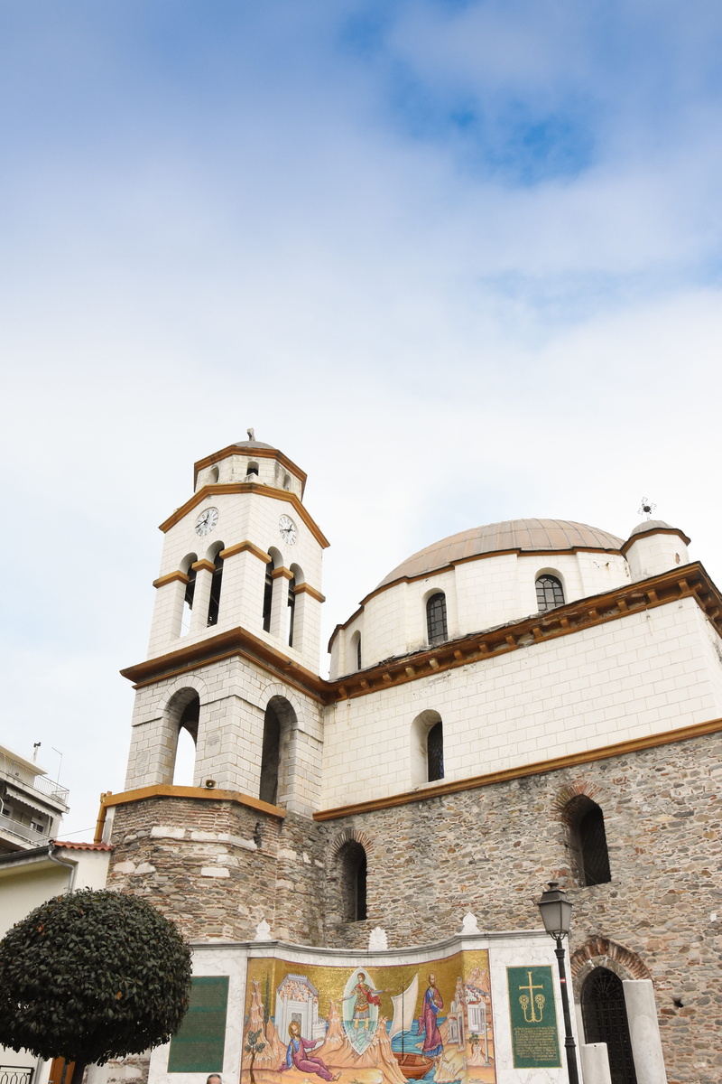 history, Church, ancient, low angle view, city, built structure, aegean, spirituality, destination, building exterior, orthodox, 5K, Thassos, island, mythology