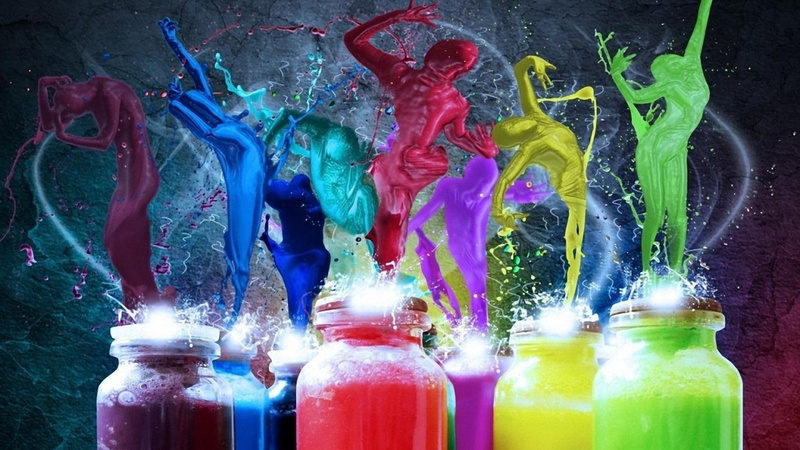 1080P, color, art, colors, abstract, splash, fantasy, paint, fantasy art, colorful, human figures