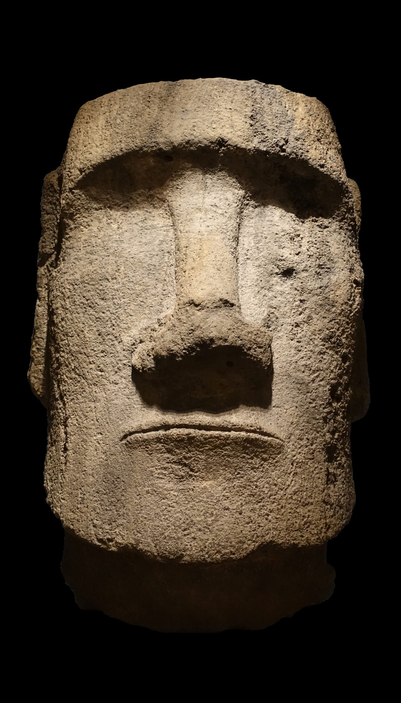 sculpture, the past, black background, indoors, solid, human representation, moai, architecture, male likeness, history, statue, craft, 4K, art and craft