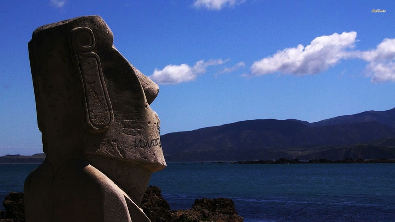 island, 1080P, easter, moai