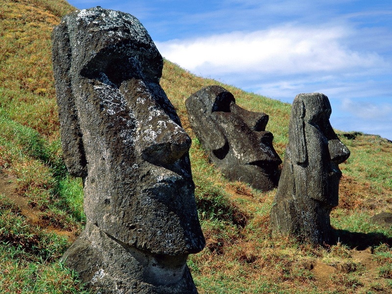 Moai, Easter Island, 720P