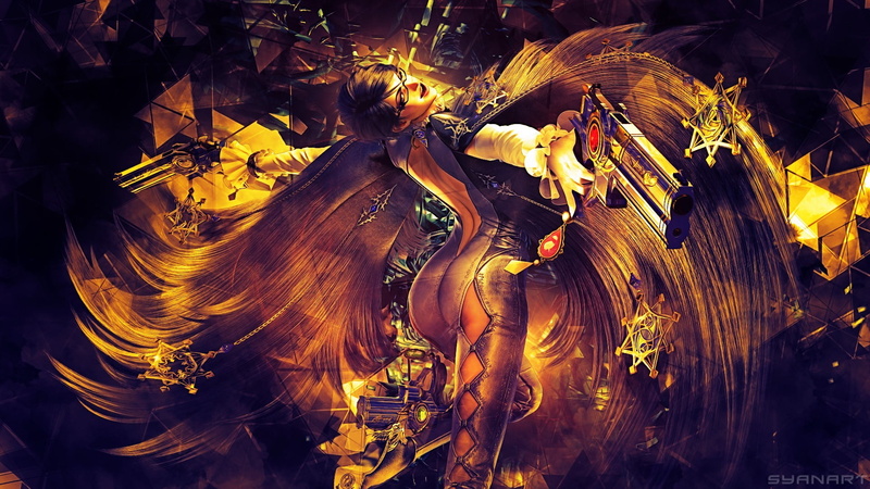 representation, 1080P, Bayonetta 2, nature, tree, architecture, pistol, long exposure, illuminated, outdoors, motion, blurred motion, female, celebration