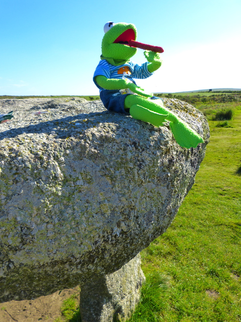 field, 4K, giants table, one person, plant, quoit giants, Lanyon Quoit, lanyon, outdoors, s, green color, adventure, land, kermit, sunlight, frog, quoit