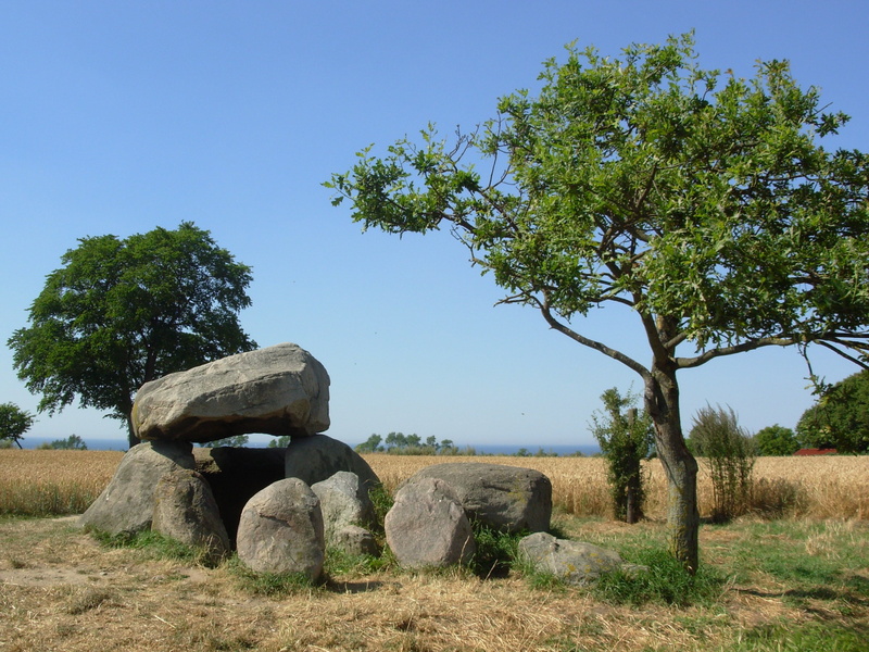a land of culture, non-urban scene, famous Place, tranquil scene, dolmen, no people, summer, tree, architecture, nature, sky, field, growth, dolmen tomb