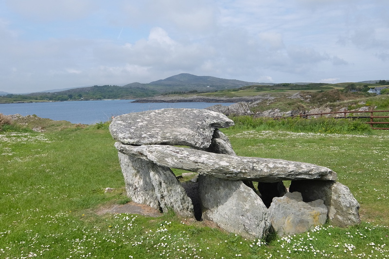scenics - nature, ireland, grass, outdoors, tranquil scene, 4K, beauty in nature, stone, field, no people, cloud - sky, plant, tomb, tranquility, landscape