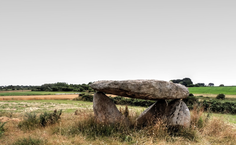 scenics - nature, Dolmen, grass, field, outdoors, no people, ancient, clear sky, archaeology, tranquil scene, tranquility, architecture, Ancient Times
