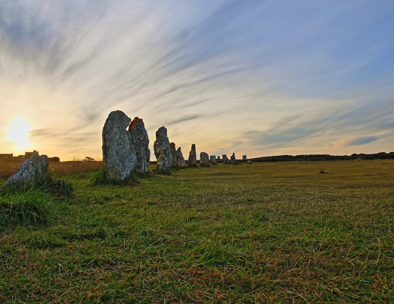 reported, grass, menhir, field, archaeology, stone circle, beauty in nature, 4K, sky, land, long term exposure, history, travel destinations, no people