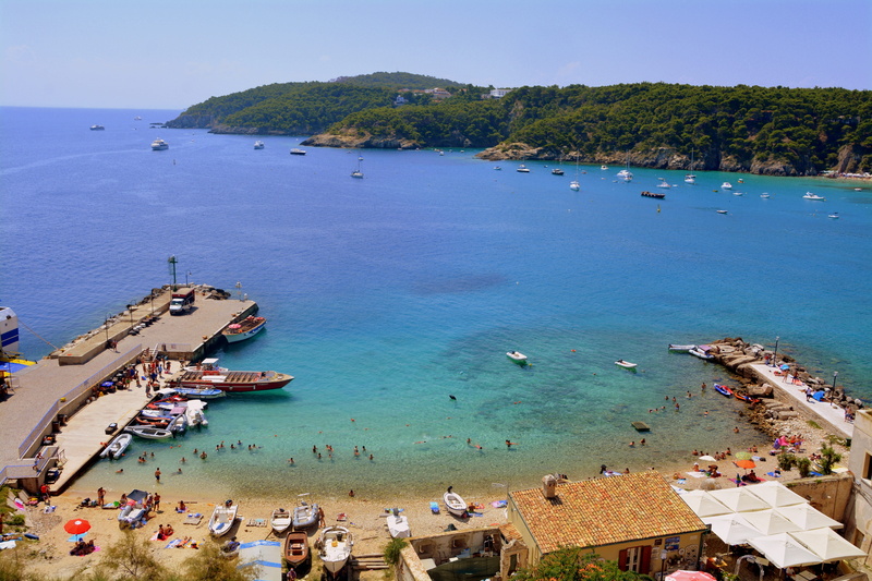 sky, sea, puglia, water, land, outdoors, trip, vacations, boats, crowd, travel, tremiti islands, day, scenics - nature, high angle view, nature, beach