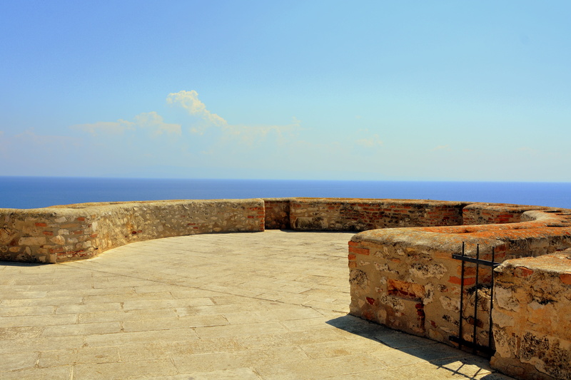 puglia, landscape, wall, 5K, sea, gargano, sunlight, land, tranquil scene, scenics - nature, clear sky, sky, nature, water, day, tranquility, horizon