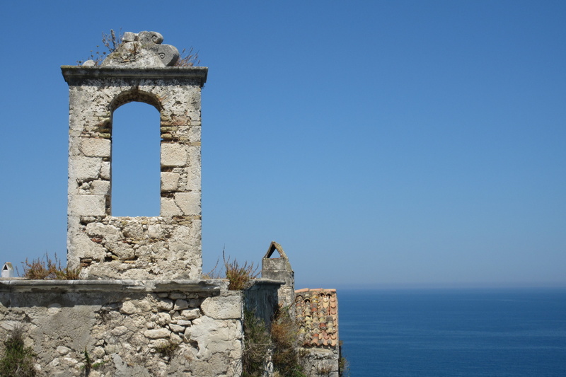 Puglia, south, ruined, glimpse, built structure, holiday, ancient, italy, fort, Sea, wall, old ruin, solid, sky, water, ionian sea, landscape, architecture
