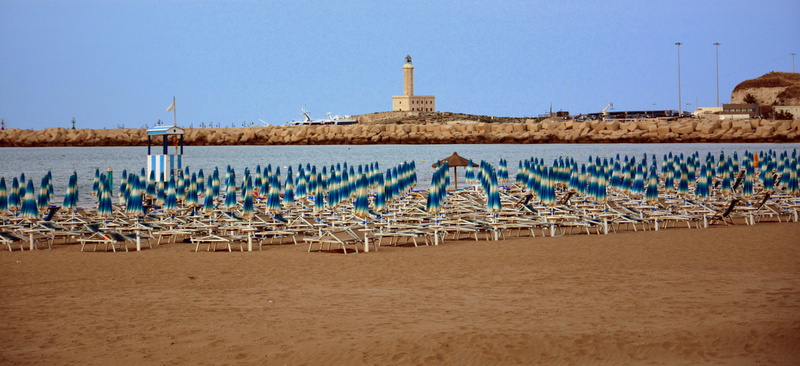 outdoors, summer, chair, sunny, sand, sky, clear sky, no people, water, blue, travel destinations, architecture, built structure, umbrellas, tranquility