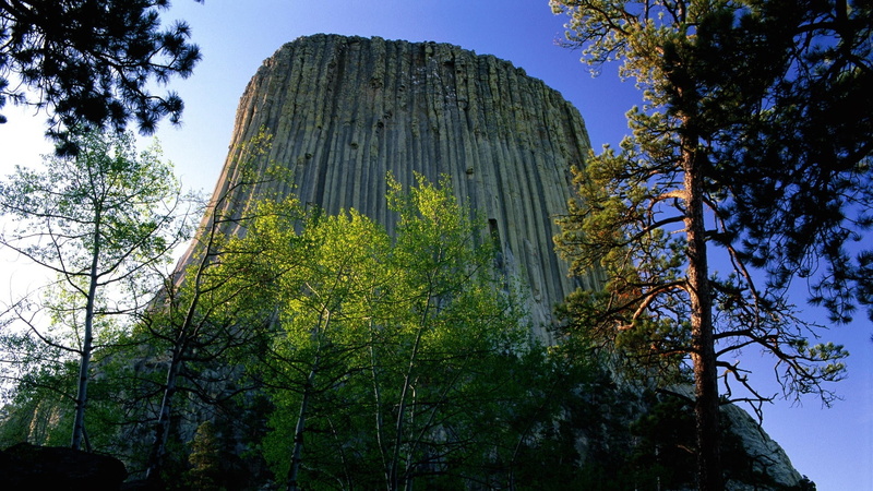 architecture, hd, art, monuments, park, national, wyoming, Landscapes, tower, 1080P, monument, devil