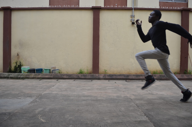 man, city, skateboard, mid-air, leisure activity, wall, running, teenage boys, balance, male, africa, fitness, motion, real people, street, lifestyles