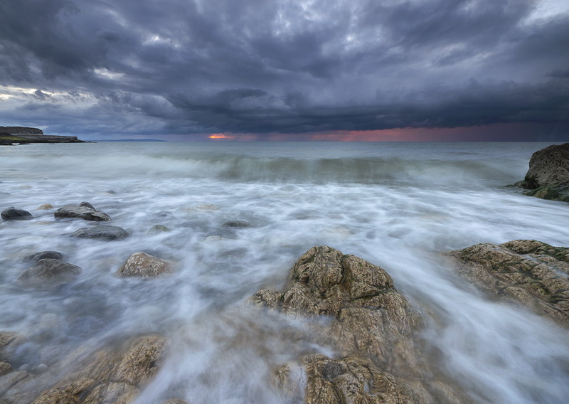 Sunset, rock - Object, surf  coast, cloud, Ynys Mon, beach, anglesey coastal path, Black Point, 480P, cloudscape, scenics, Anglesey, stormy, sea, timelapse