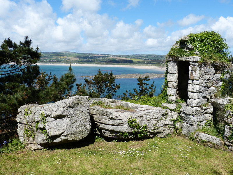 beauty in nature, europe, United Kingdom, scenics - nature, grass, 4K, old Ruin, stone - Object, Cornwall, cloud - sky, no People, water, uK, non-urban scene