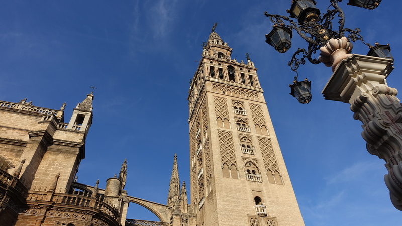 wind vane, spain, tower, travel destinations, the giralda tower, sky, artistic, gothic style, the past, city, wind, beautiful, built structure, sculpture