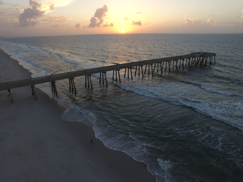 beach, scenics - nature, beauty in nature, 4K, arial, idyllic, sea, drone, horizon over water, united states, tranquil scene, non-urban scene, sunset