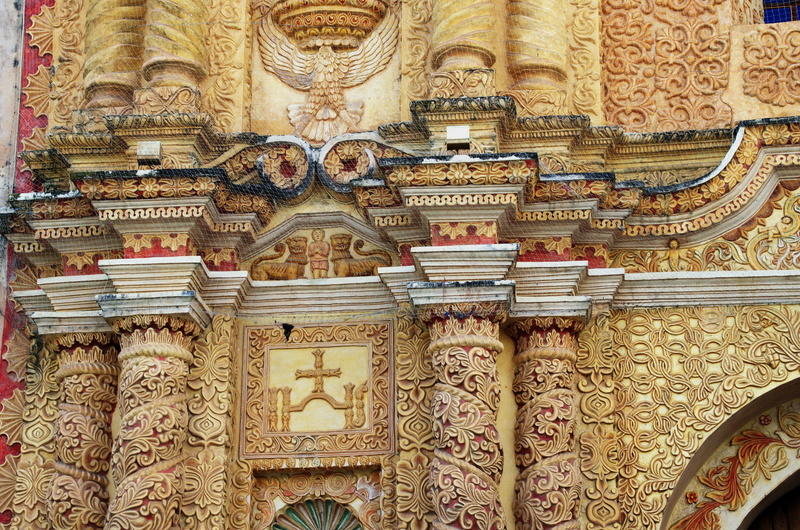 sculptures, carving - craft product, low angle view, San Cristobal, architecture, Chiapas, no people, craft, 4K, bas relief, travel destinations, built structure