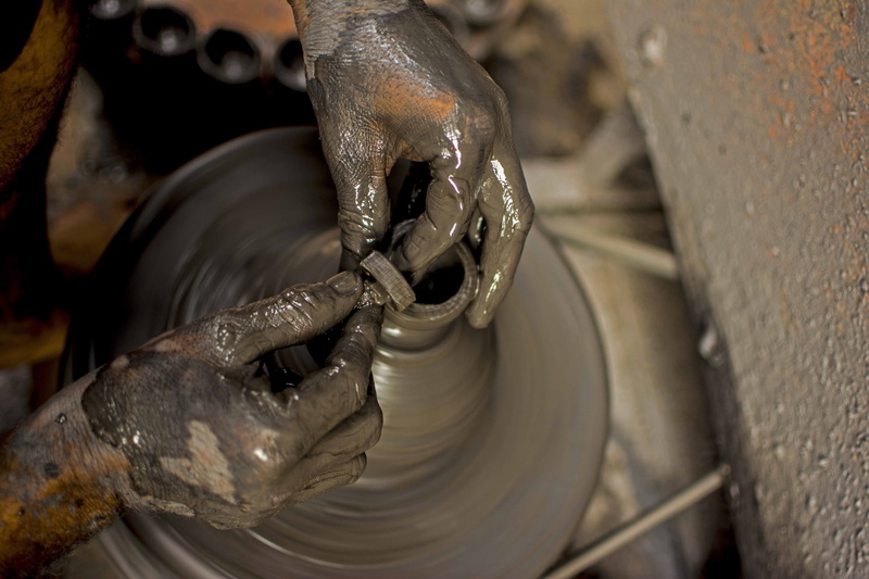 hand, skill, earthenware, pottery, spinning, expertise, working, human hand, human body part, craft, design, indoors, mud, handmade, motion, creativity