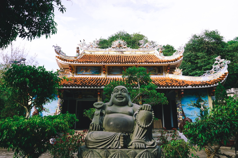 da nang, art and craft, plant, day, building, tree, buddha, male likeness, religion, built structure, asia, the marble mountains, shrine, belief, human representation
