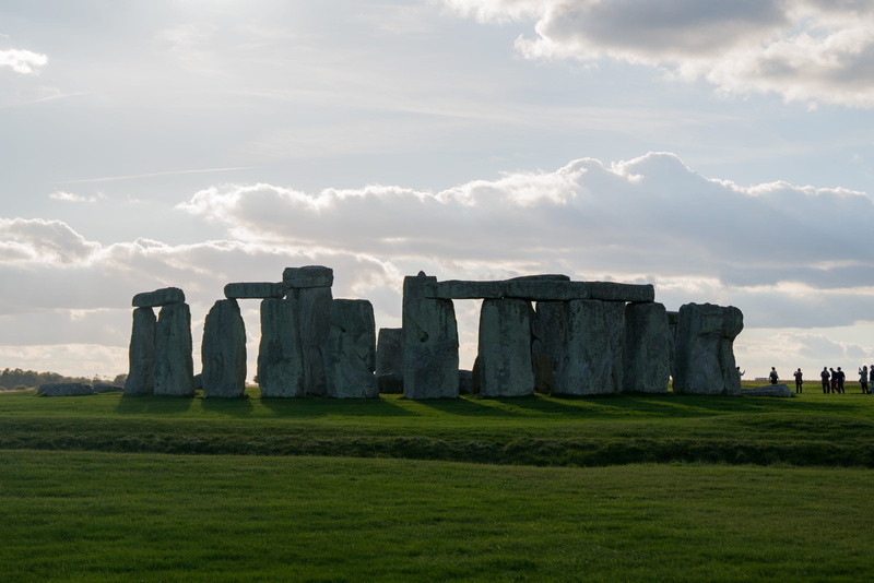 field, ancient civilization, stonehenge, history, landscape, ancient, monument, ancient history, grass, outdoors, clouds, architecture, no people, environment