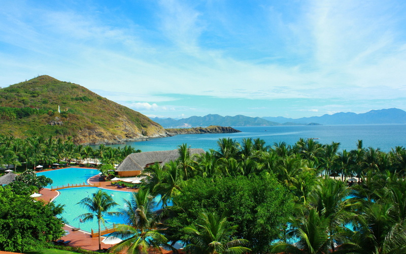 2K, Pool, Tropics, Island, Trees, Mountain, Thailand, Sea, Nature