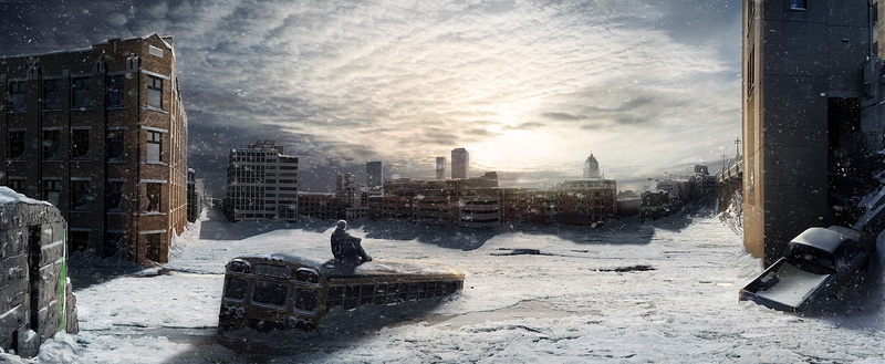 2K, city, ruins, apocalyptic, artwork
