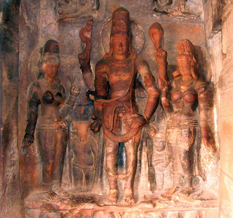 archaeology, art and craft, outdoors, belief, craft, carving - craft product, ancient civilization, sculpture, india, architecture, badami, male likeness