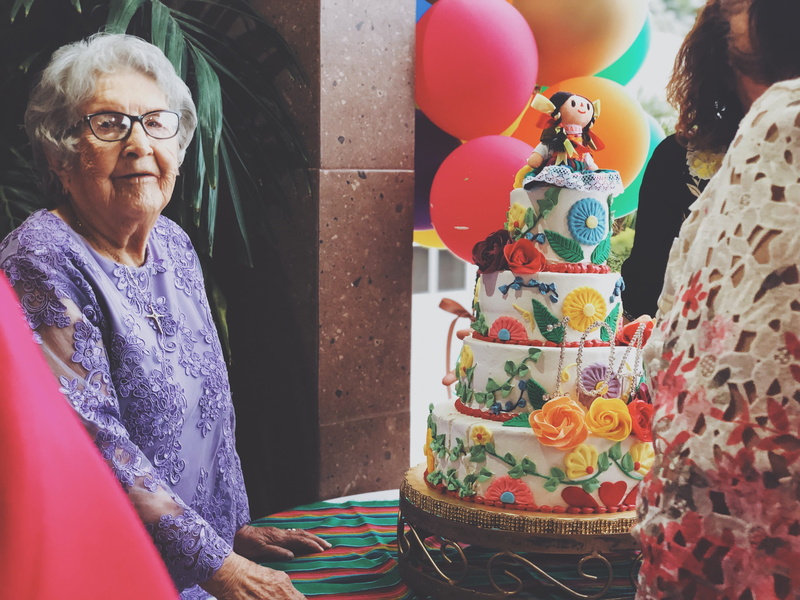 front view, happy birth day, girl, layer, girls, juan josé ríos, purple, people, senior women, accessories, celebration, 4K, adult, wearing, besides, food