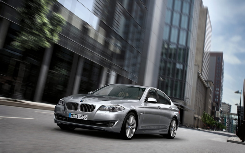 5 Series, Grey, The front, The city, Boomer, 1080P, BMW, Day