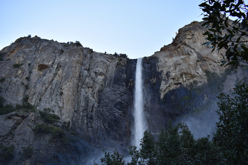 solid, low angle view, 5K, sterling, tree, motion, nature, water, rock, bridalveil falls terrace, united states, rock formation, waterfalls, cliff, formation