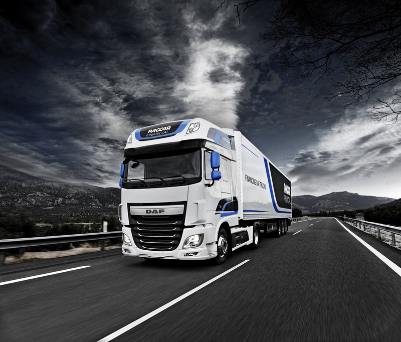 DAF, 4x2, hills, the sky, mountains, track, tractor, Super Space Cab, tree, the trailer, white, 5K, DAF XF FT, the fence, movement, clouds