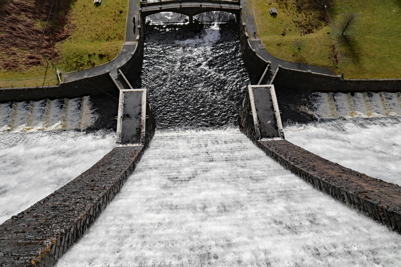 technology, architecture, nature, outdoors, 57 metres high, cold temperature, environment, plant, the way forward, elan valley, snow, dam, mountain, direction