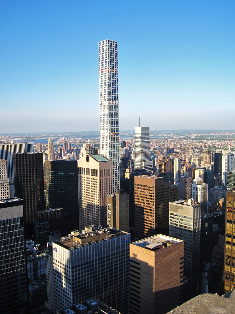 office Building, Manhattan, financial District, the worlds highest luxury residence, no people, office, clear sky, aerial View, manhattan - New York City